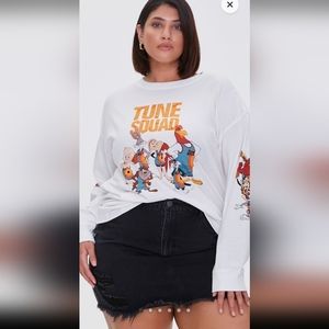 Plus size space jam long sleeve tee